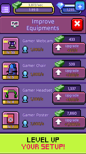 xStreamer: Juego de simulación inactiva